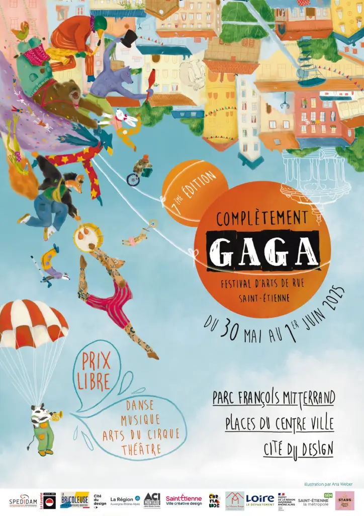 Affiche - Festival Complètement Gaga 2025 par Ana Weber